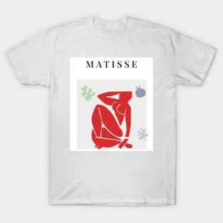 Matisse the blue woman scandivian art print T-Shirt